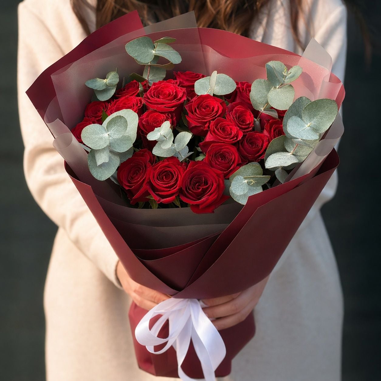 rose (21 pcs.), packaging, ribbon