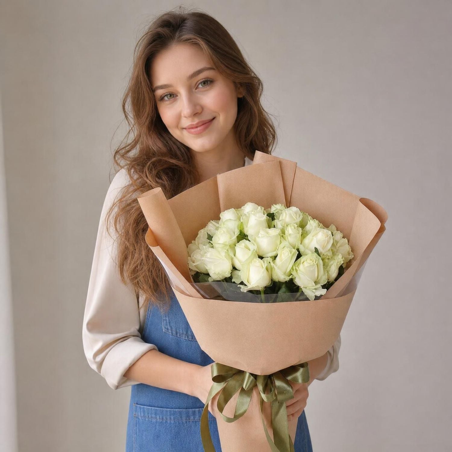 rose (25 pcs.), packaging, ribbon