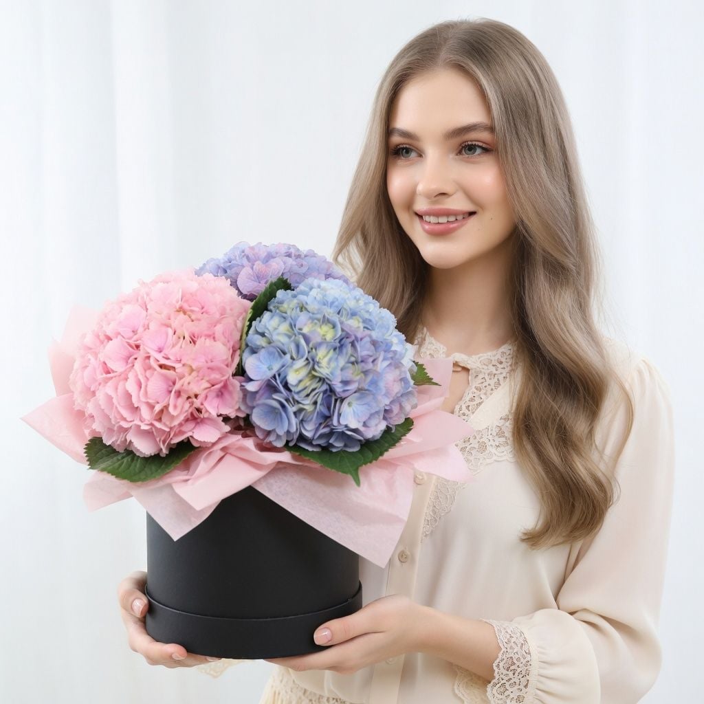 Bouquet Hydrangea in a box