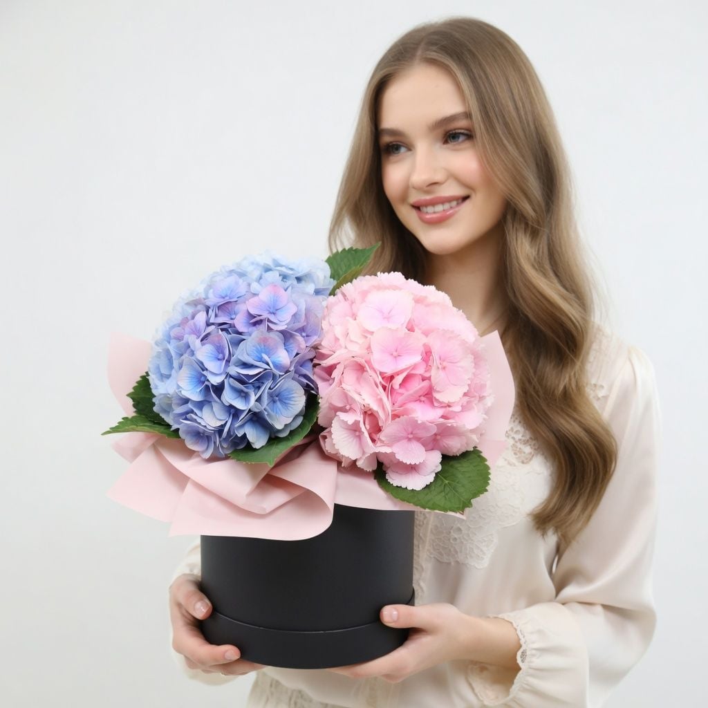 Bouquet Hydrangea in a box