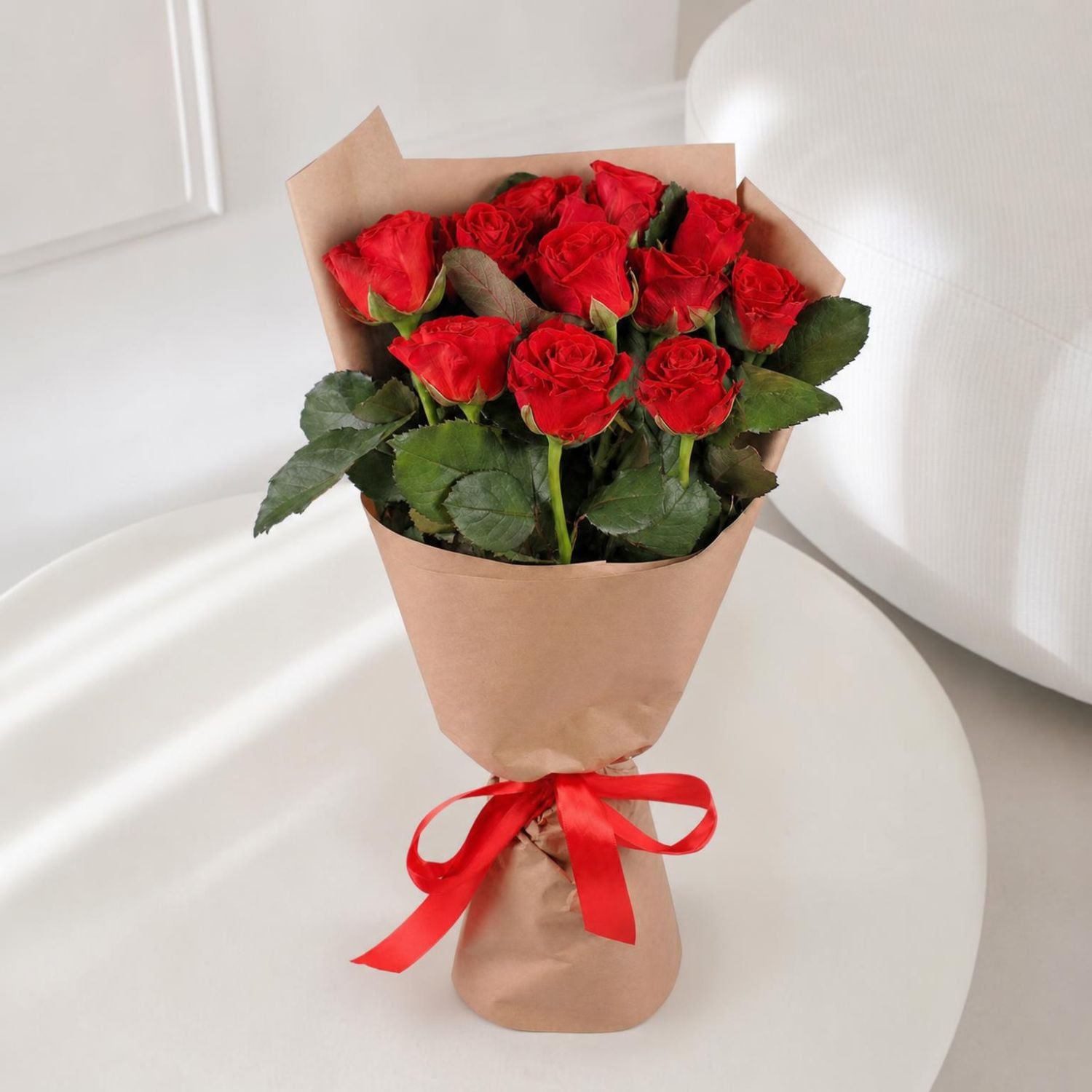 rose (11 pcs.), packaging, ribbon