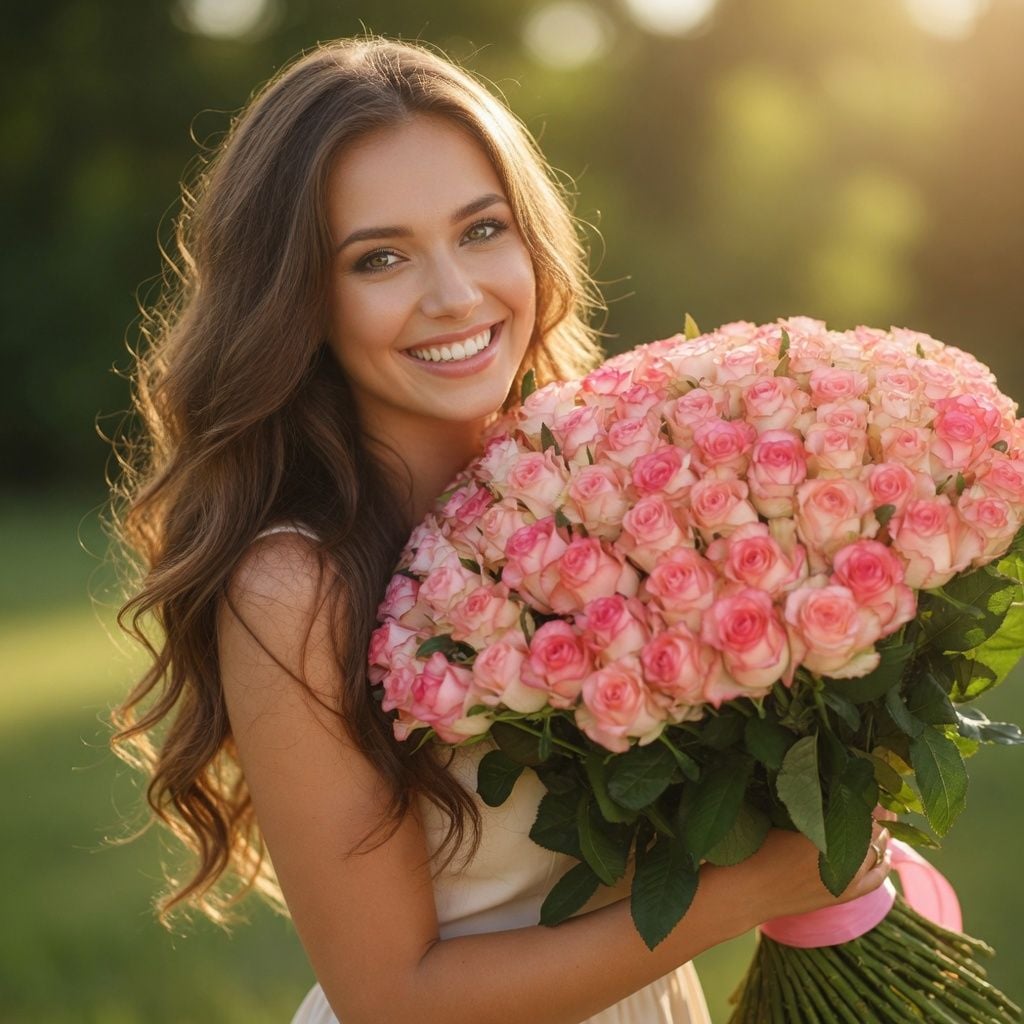 jumilia rose (101 pcs.), packaging, ribbon