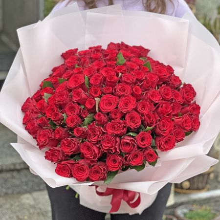 Bouquet Promo! 101 red roses 50 cm