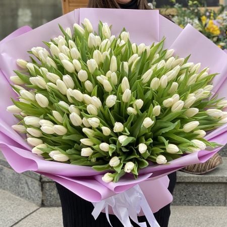 Bouquet 151 white tulips