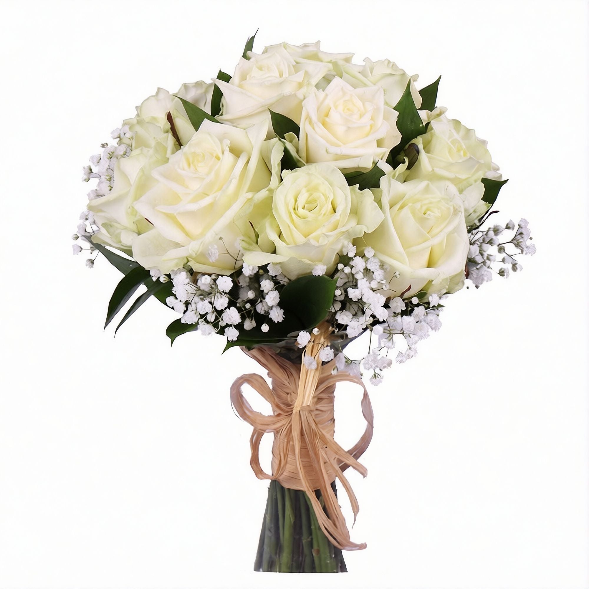 Bouquet Winter touch white roses 13pcs