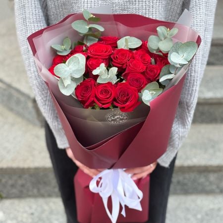 rose (21 pcs.), packaging, ribbon