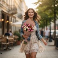 red bush rose, packaging, ribbon