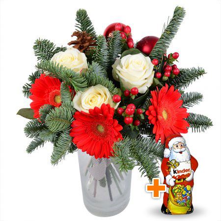 Bouquet Christmas tree bouquet+Chocolate Santa Claus