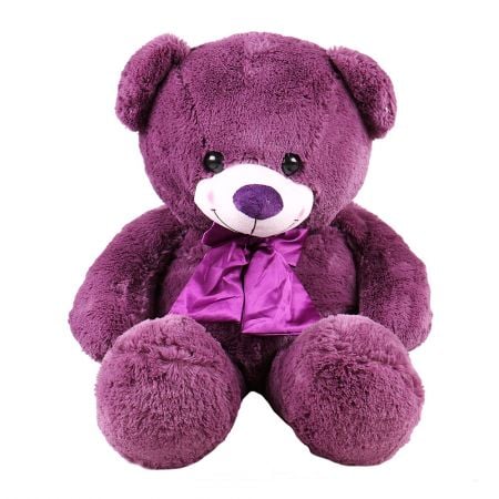 To buy a soft toy ''Purple teddy' as a gift for a girlfriend