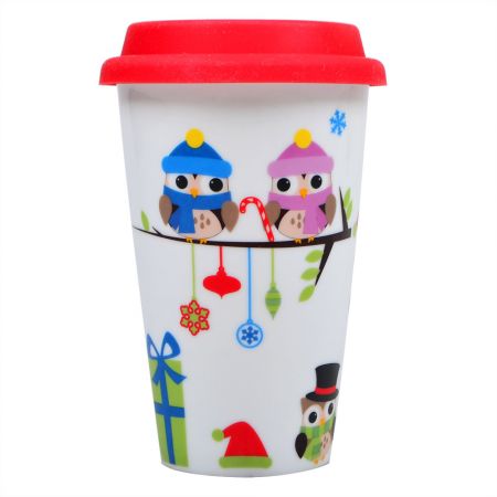 Product Ceramic cup with owls