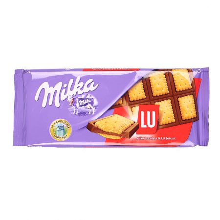 Product Milka chocolate and biscuit