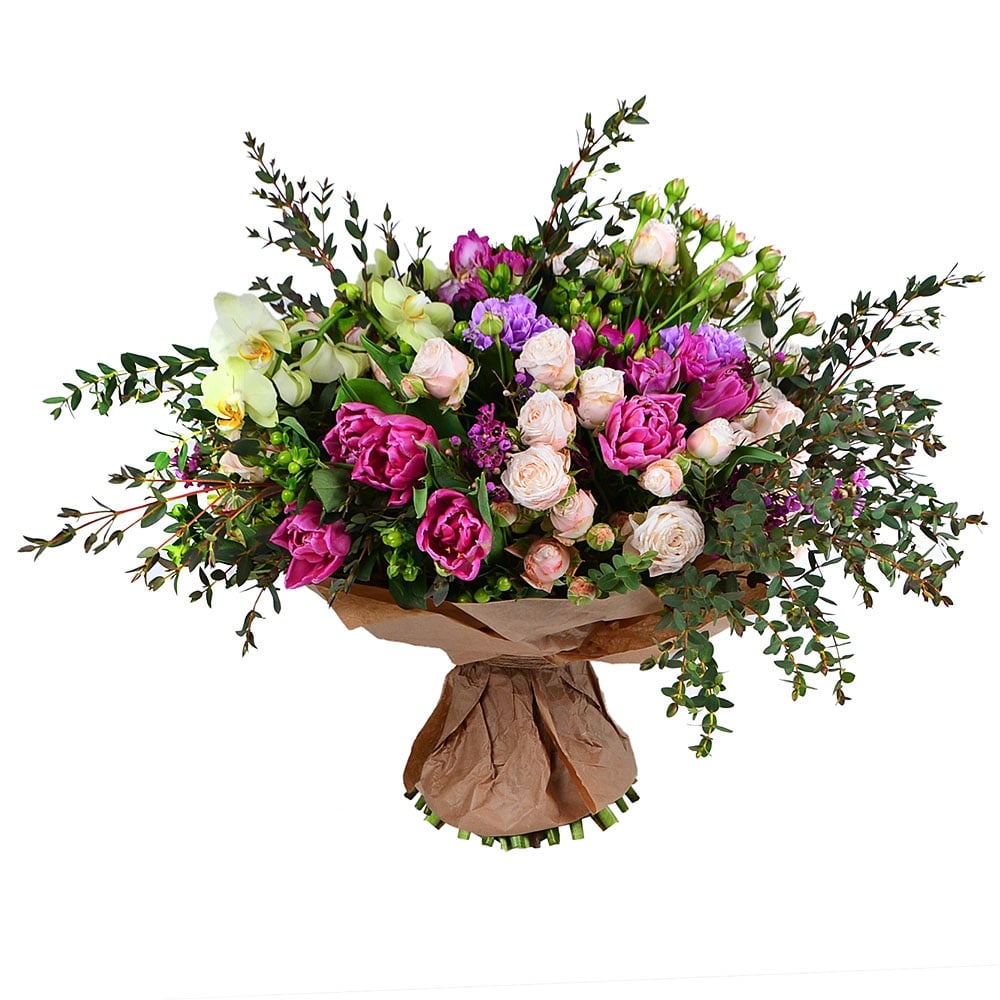 Colorful beautiful bouquet 'Bohemia' to buy with delivery