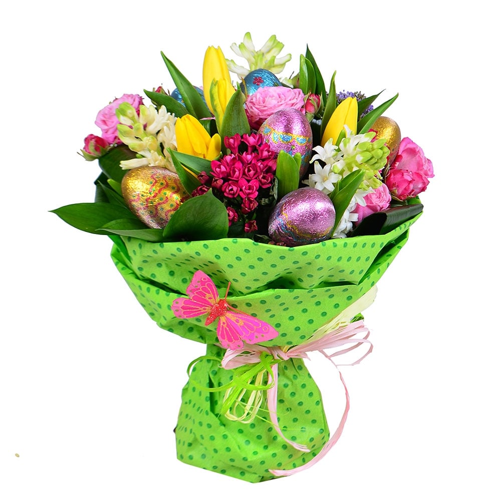 Buy Easter bouquet with chocolate eggs