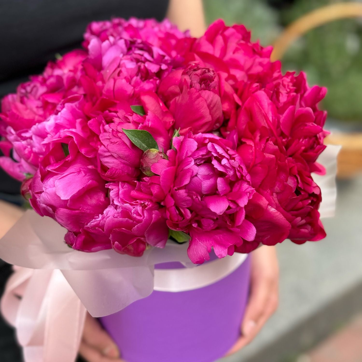 Bouquet Peonies in a box 15 pcs