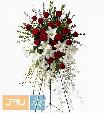 Bouquet Funeral arrangment of fresh flowers №4