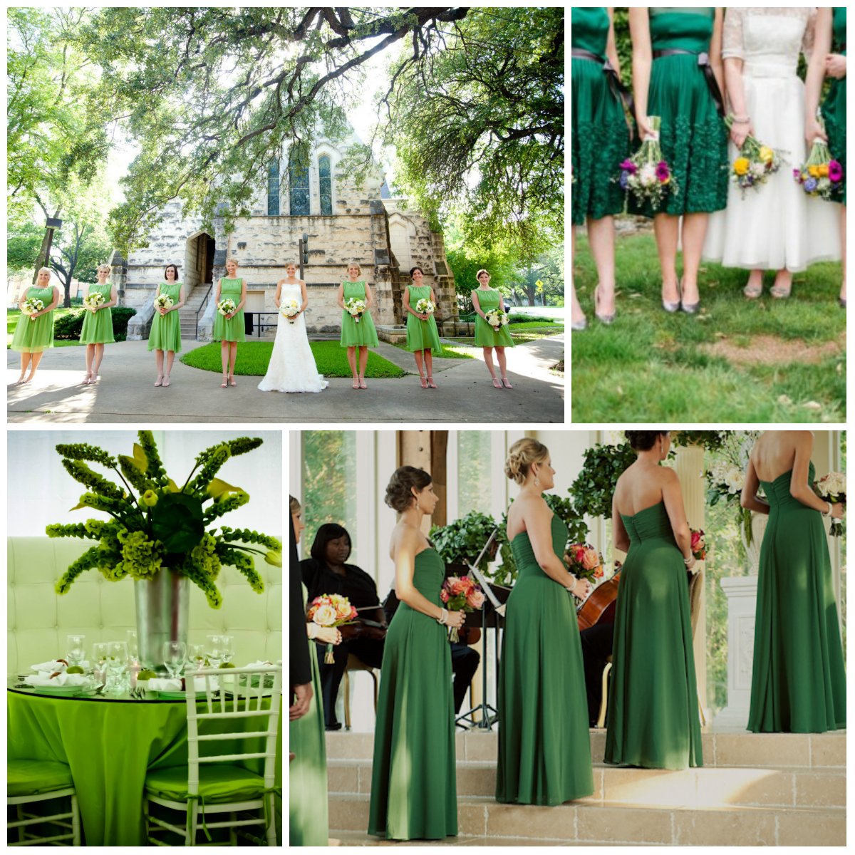 Wedding in green: design from A to Z