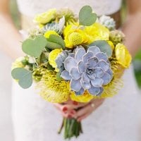 Bride bouquet with succulents: originality in details