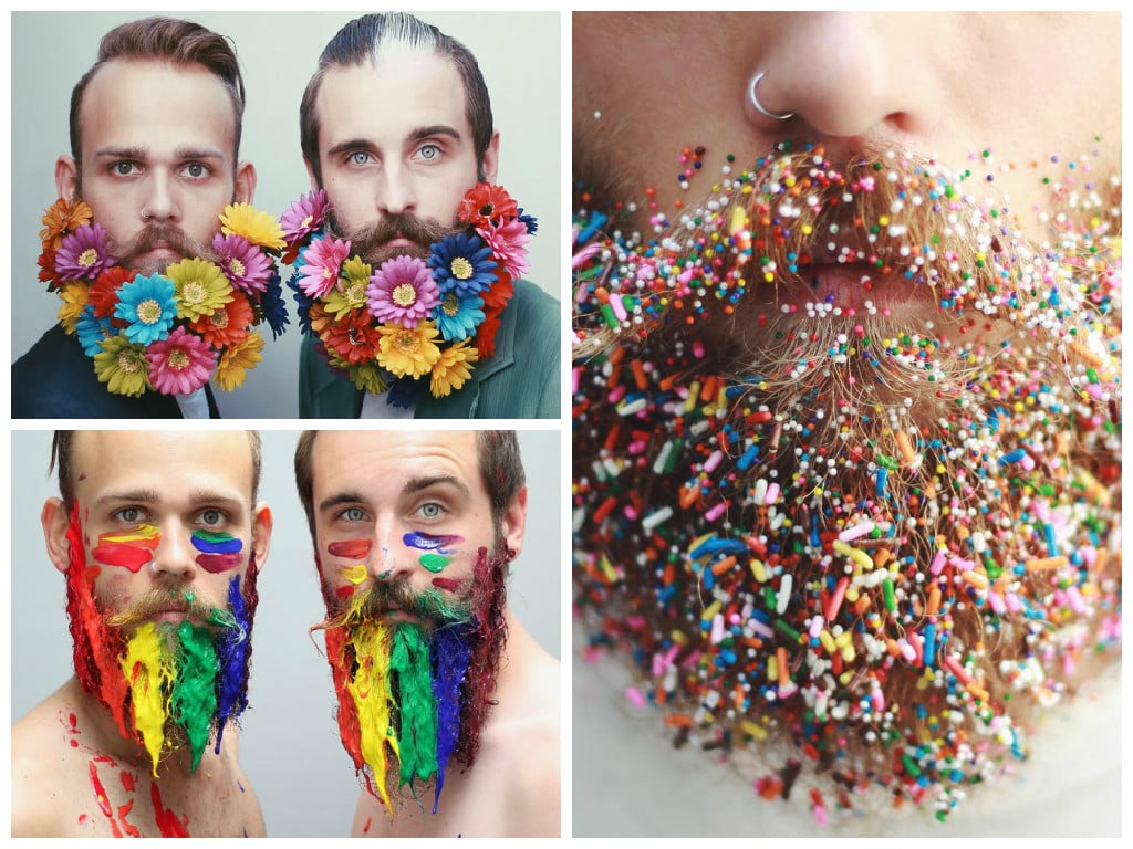 Colorful beards